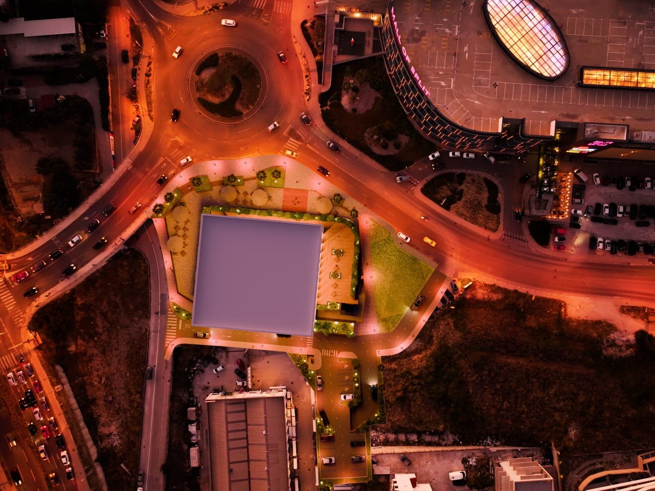 Noćni pogled na Adria Sky Tower