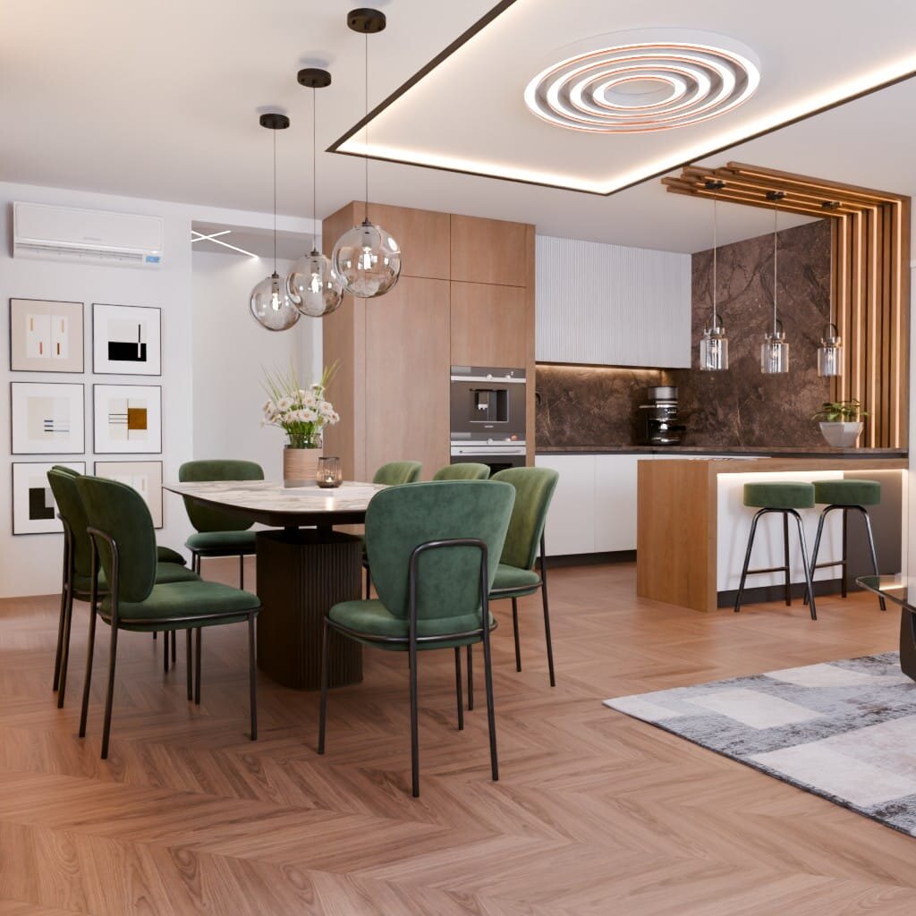 Kuhinja i blagovaonica penthouse apartmana
